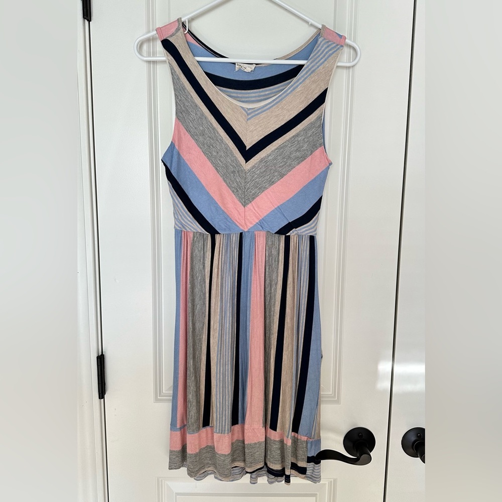 Lovely Melody Stripped Dress with Pockets